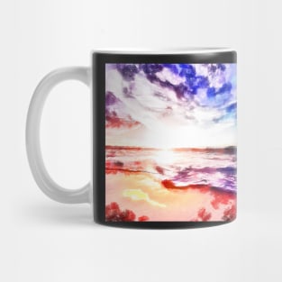 Beach Sunset Cloudy Day Mug